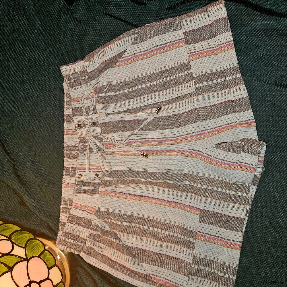 Ci Sono High Waist Gray and Pink Shorts